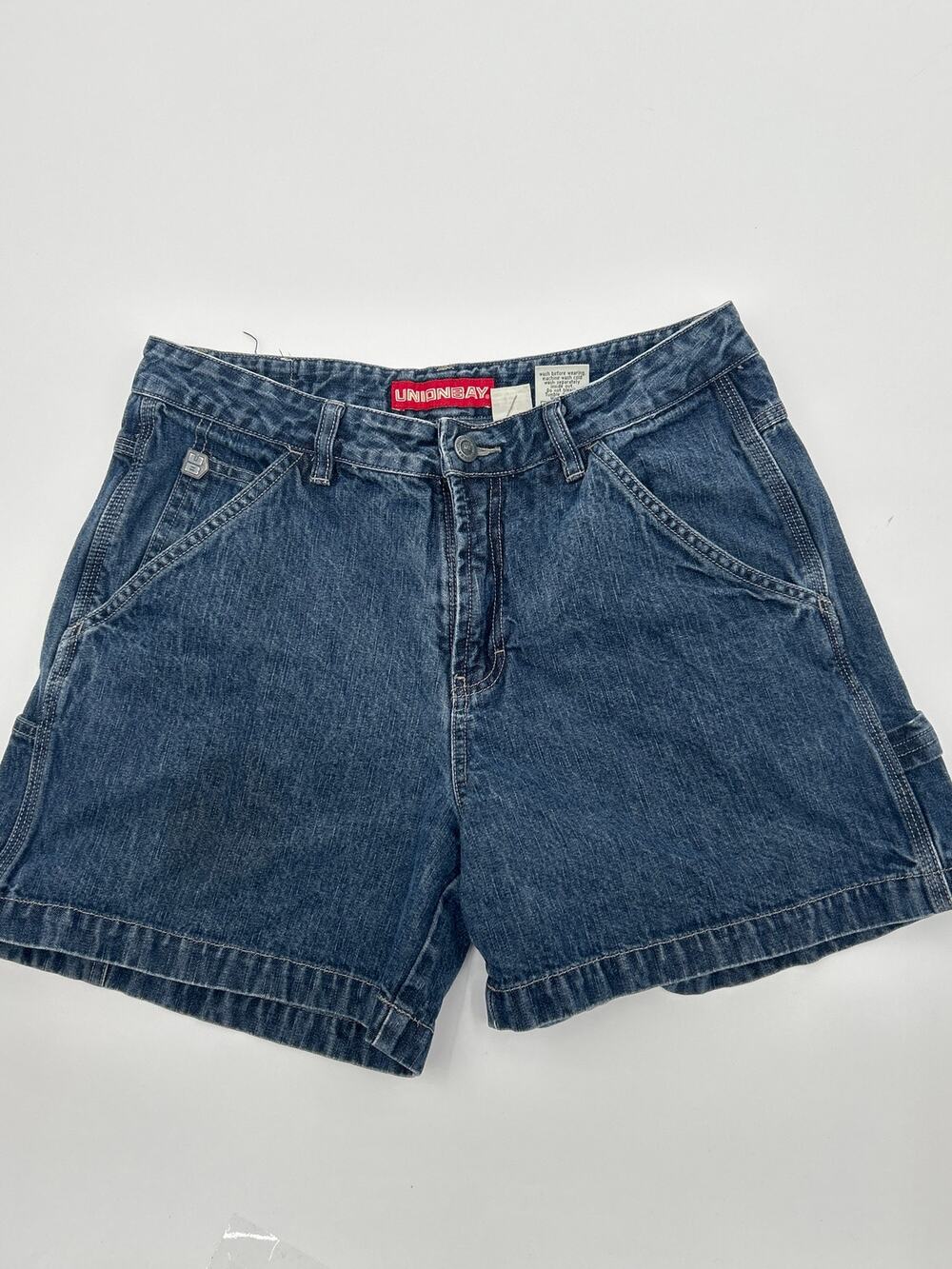 Vintage Unionbay Denim Carpenter Shorts Y2K 100% Cotton Utility Streetwear Sz 9
